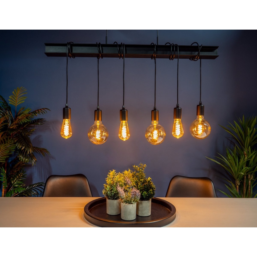 Eglo 43712 - Hängeleuchte TOWNSHEND 6xE27/60W/230V schwarz