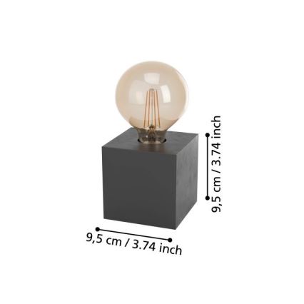 Eglo - Tischlampe 1xE27/40W/230V anthrazit