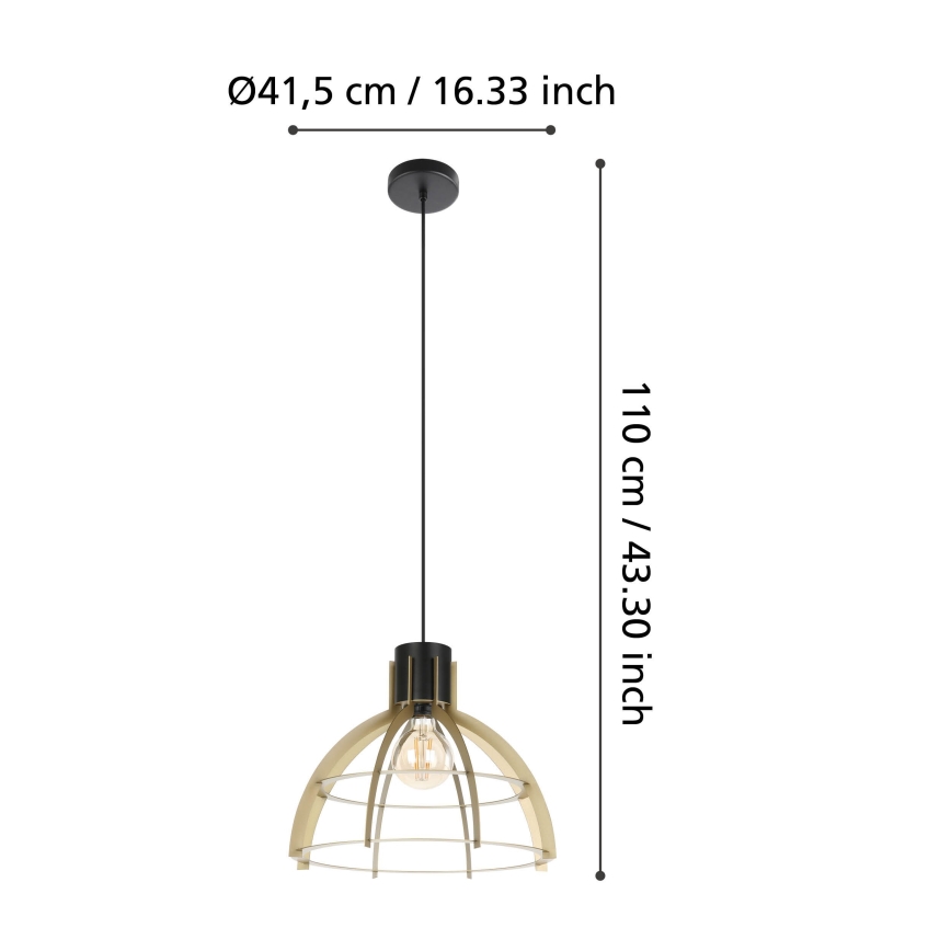 Eglo - Hängeleuchte 1xE27/40W/230V golden