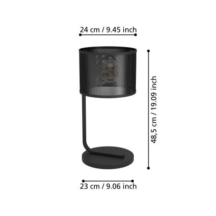 Eglo 43797 - Tischleuchte MANBY 1xE27/40W/230V