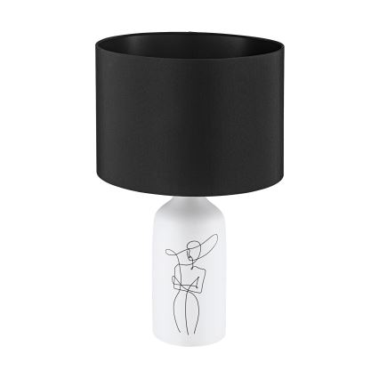 Eglo - Tischlampe 1xE27/40W/230V schwarz/weiß