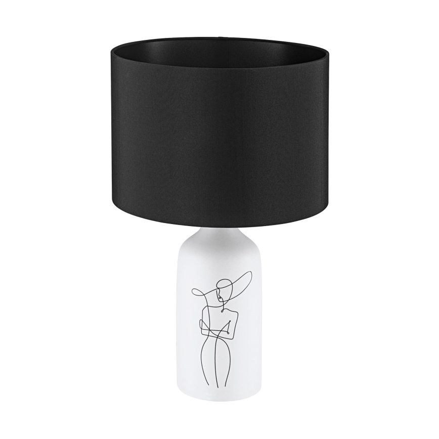 Eglo - Tischlampe 1xE27/40W/230V schwarz/weiß