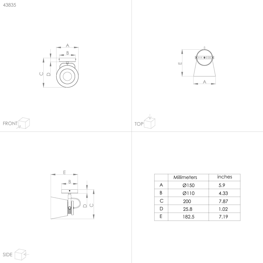 Eglo - Wandleuchte mit 1xE27/28W/230V Spotlight