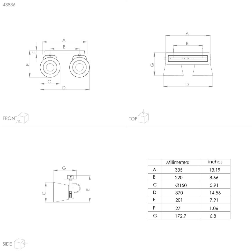 Eglo - Deckenstrahler 2xE27/40W/230V