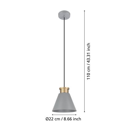 Eglo - Hängeleuchte an Kabel 1xE27/40W/230V