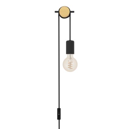 Eglo - Wandleuchte 1xE27/13W/230V schwarz/beige