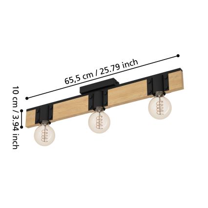 Eglo - Deckenleuchte 3xE27/40W/230V