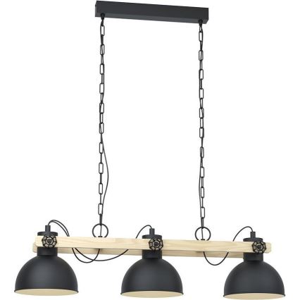 Eglo - Hängeleuchte an Kette 3xE27/28W/230V - FSC-zertifiziert