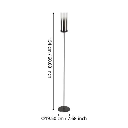 Eglo - Stehleuchte 1xE27/40W/230V schwarz