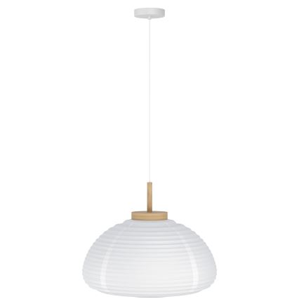Eglo - Hängeleuchte mit Kabelaufhängung 1xE27/40W/230V Ø 40 cm weiß/beige