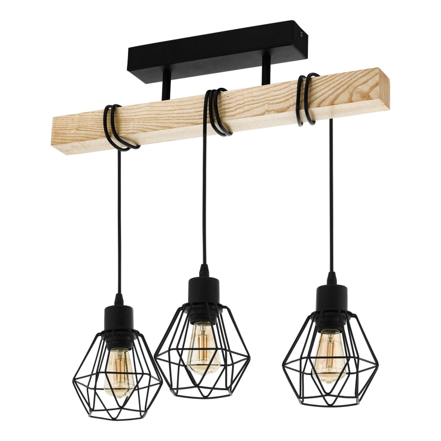 Eglo - Aufbauleuchte TOWNSHEND 3xE27/60W/230V - FSC-zertifiziert