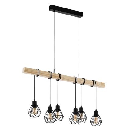 Eglo - Hängeleuchte TOWNSHEND 6xE27/60W/230V