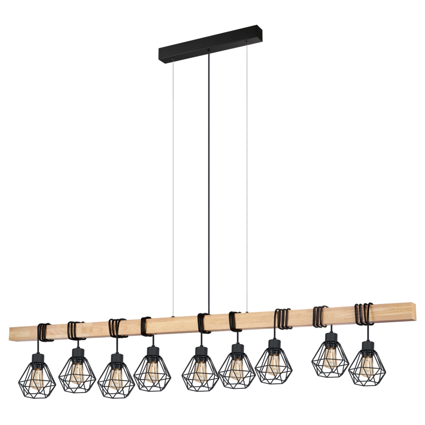 Eglo - Hängeleuchte an Schnur TOWNSHEND 9xE27/60W/230V - FSC-zertifiziert