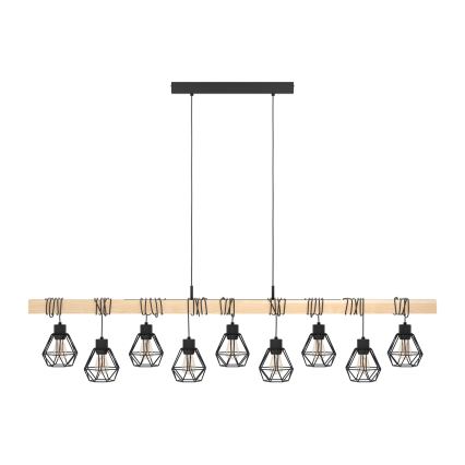 Eglo - Hängeleuchte an Schnur TOWNSHEND 9xE27/60W/230V - FSC-zertifiziert