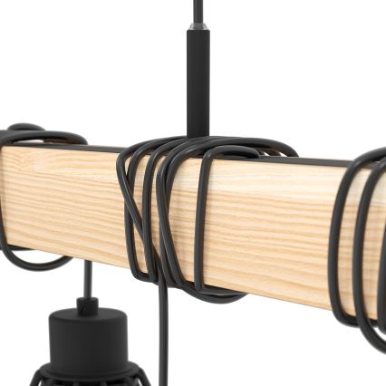 Eglo - Hängeleuchte an Schnur TOWNSHEND 9xE27/60W/230V - FSC-zertifiziert