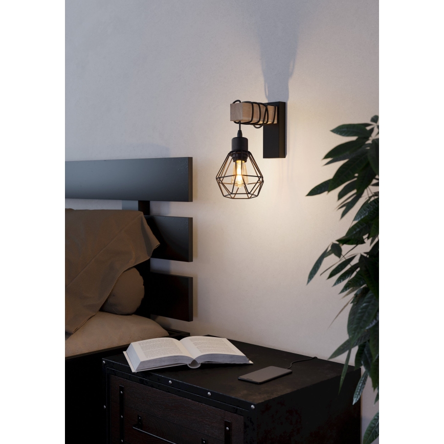 Eglo - Wandleuchte TOWNSHEND 1xE27/60W/230V - FSC-zertifiziert