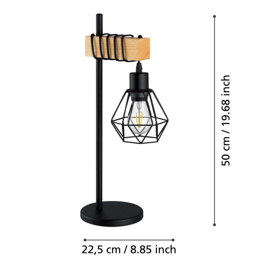 Eglo - Tischleuchte TOWNSHEND 1xE27/60W/230V - FSC-zertifiziert