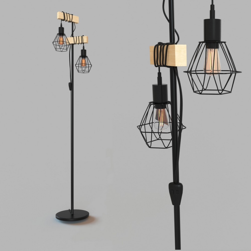 Eglo - Stehleuchte TOWNSHEND 2xE27/60W/230V