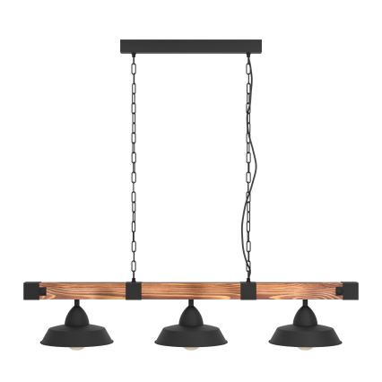 Eglo - Hängeleuchte an Kette 3xE27/60W/230V - FSC-zertifiziert