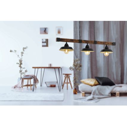 Eglo - Hängeleuchte an Kette 3xE27/60W/230V - FSC-zertifiziert
