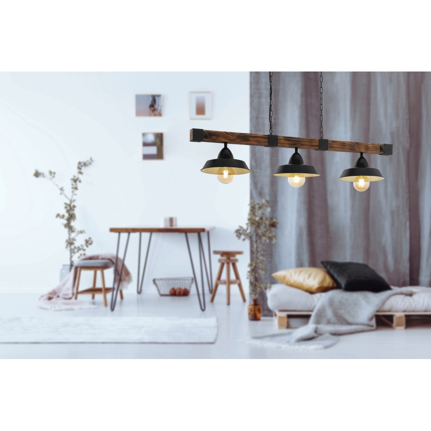 Eglo - Hängeleuchte an Kette 3xE27/60W/230V - FSC-zertifiziert