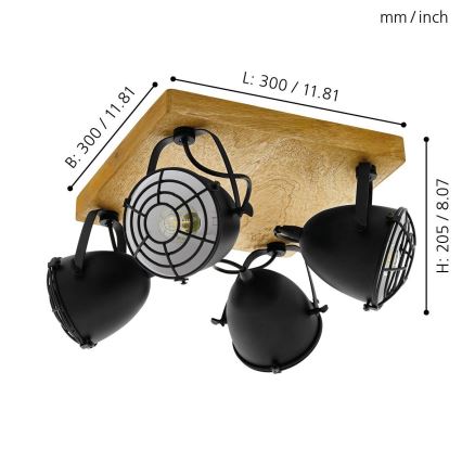 Eglo 49079 - Deckenspot GATEBECK 4xE14/40W/230V