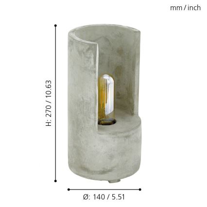 Eglo 49111 - Tischleuchte LYNTON 1xE27/60W/230V