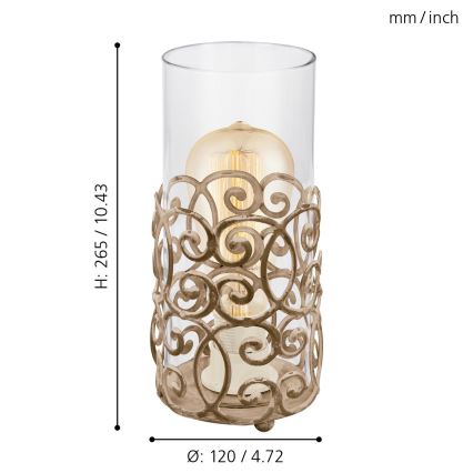 Eglo 49274 - Tischleuchte CARDIGAN 1xE27/60W/230V