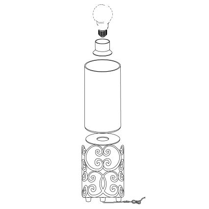 Eglo 49274 - Tischleuchte CARDIGAN 1xE27/60W/230V