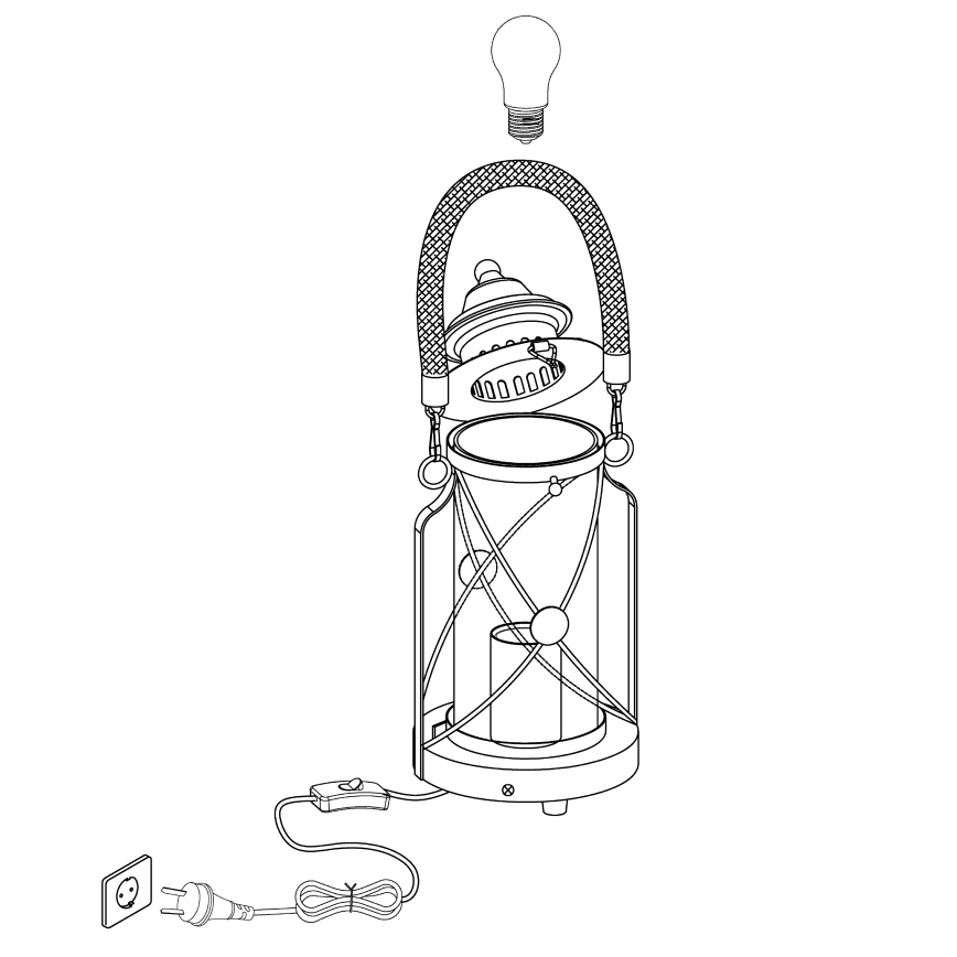 Eglo - Die Tischlampe 1xE27/60W/230V