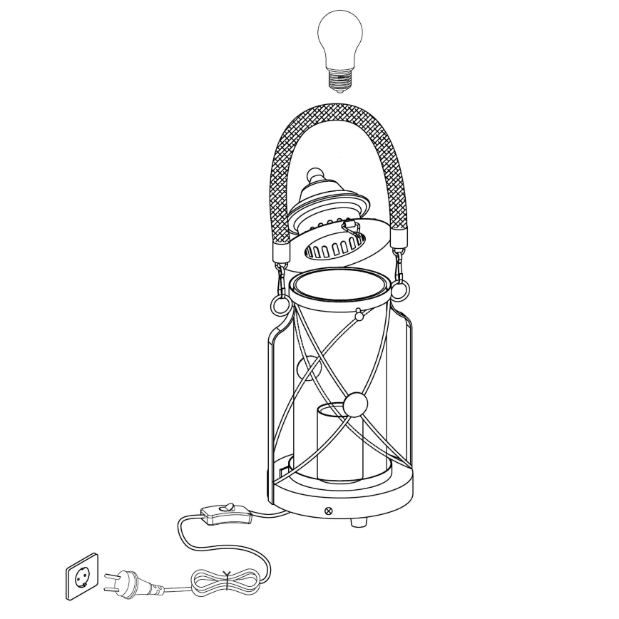 Eglo - Die Tischlampe 1xE27/60W/230V