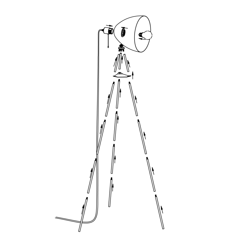 Eglo - Stehlampe 1xE27/60W/230V