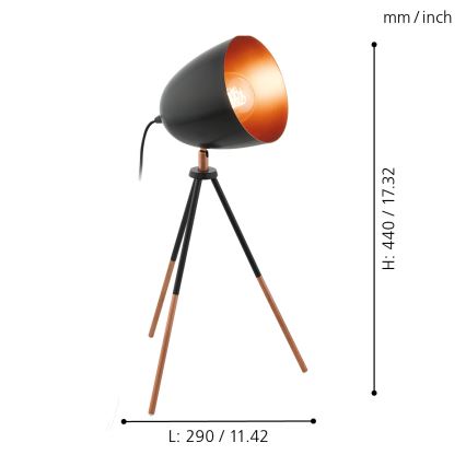 Eglo - Tischleuchte 1xE27/60W/230V