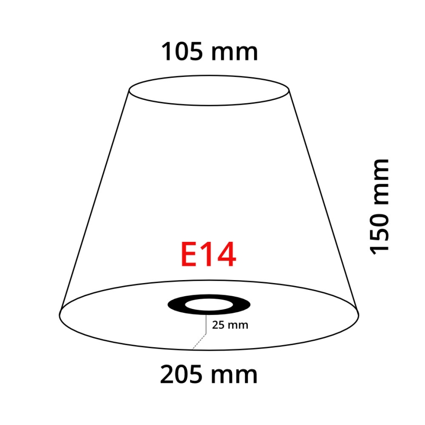 Eglo 49433 - Lampenschirm für Stehleuchte VINTAGE grün bestickt E14 d 20,5 cm