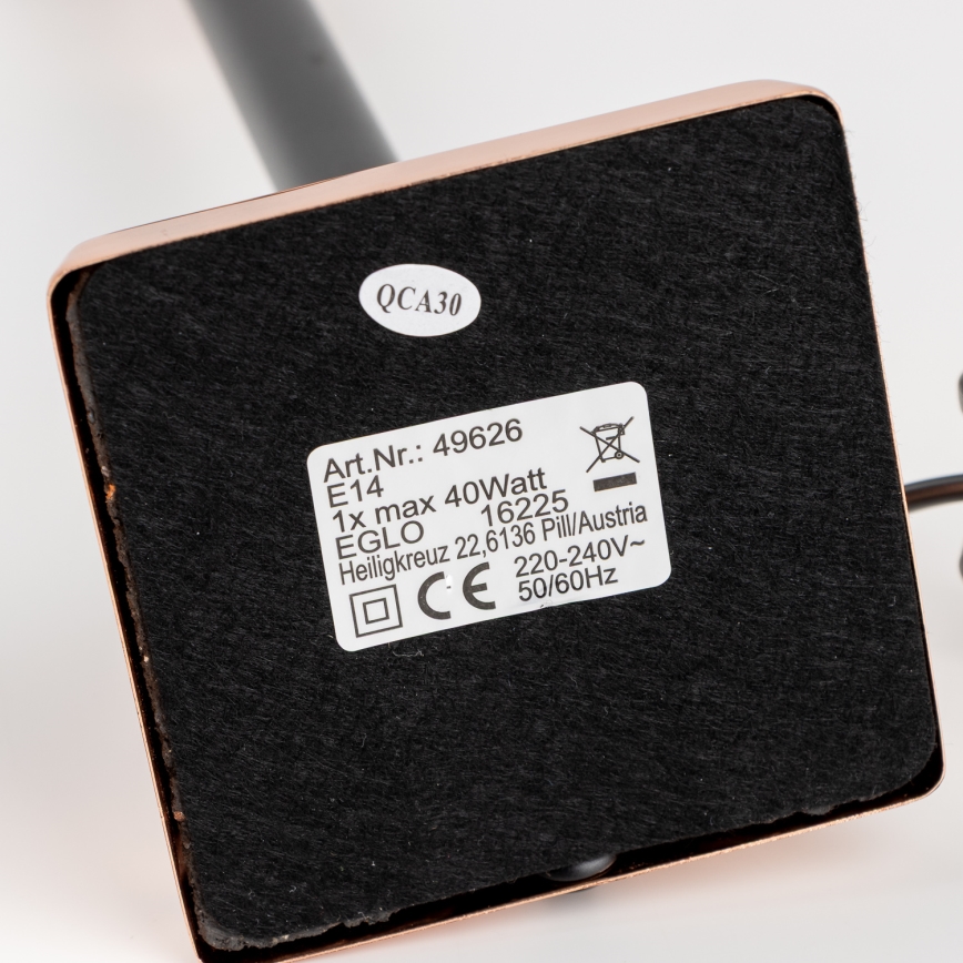 Eglo 49626 - Lampenfuß  TRUNGLE 1xE14/40W/230V