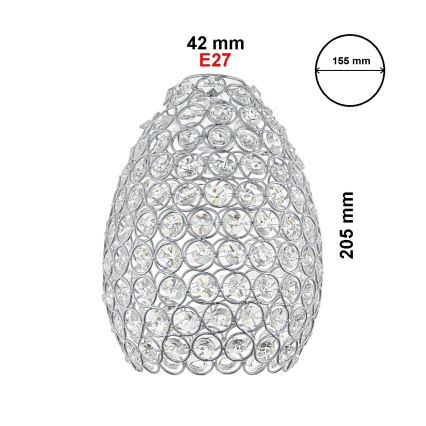Eglo 49848 - Kristallschirm GILLINGHAM E27 Durchmesser 15,5 cm