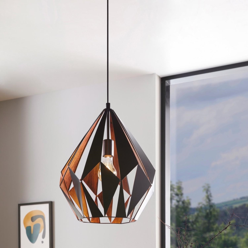Eglo 49878 - Hängeleuchte CARLTON 1 1xE27/60W/230V