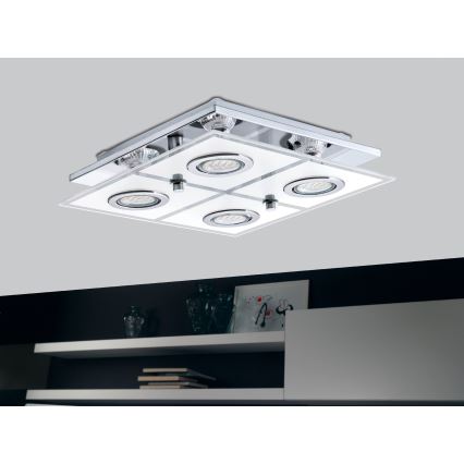 Eglo 54451 - LED Deckenleuchte CABO 4xGU10/3W/230V 29x29 cm