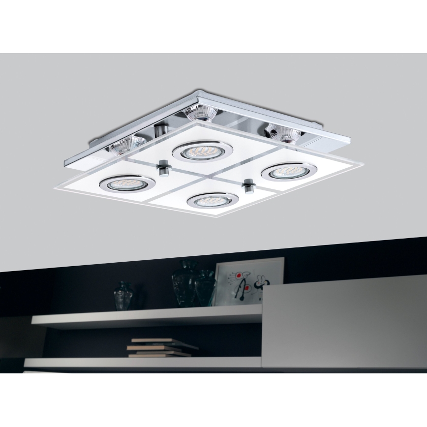 Eglo 54451 - LED Deckenleuchte CABO 4xGU10/3W/230V 29x29 cm