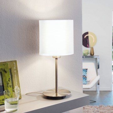 Eglo 54744 - Tischleuchte ANADIA 1xE14/40W/230V weiß/matt Chrom