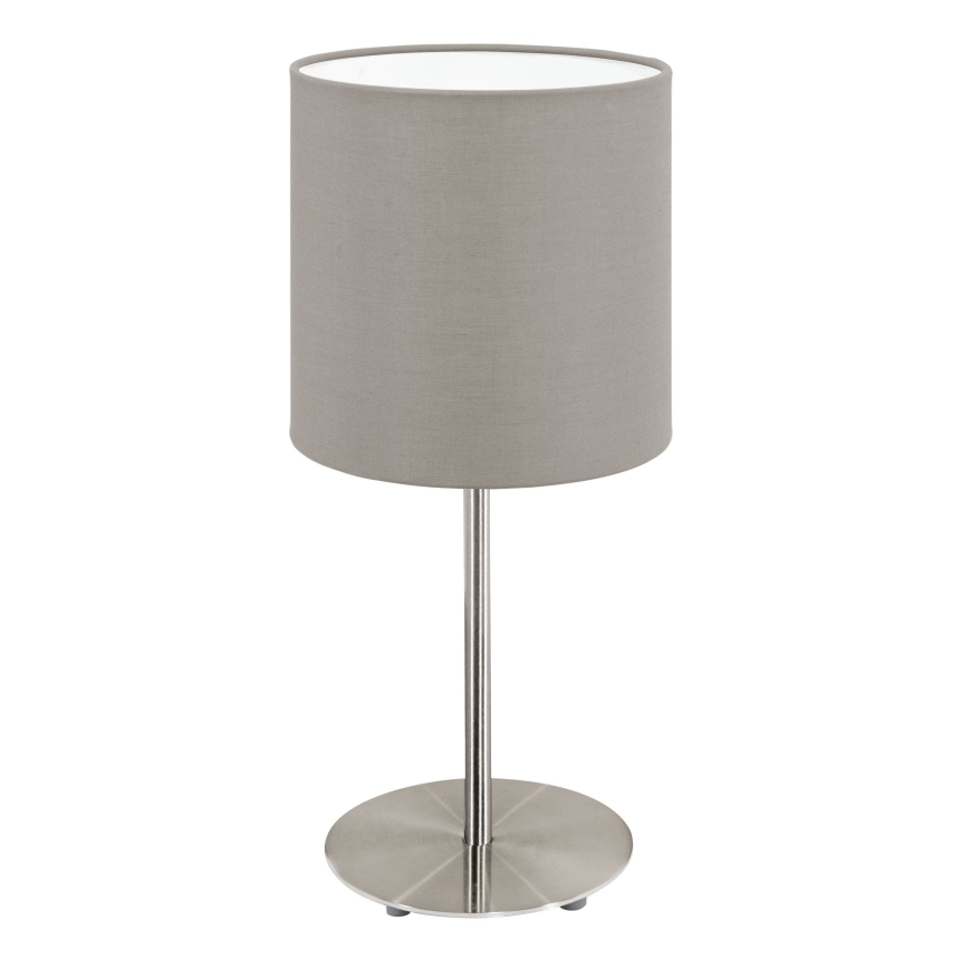 Eglo 54745 - Tischleuchte ANADIA 1xE14/40W/230V taupe/matt Chrom