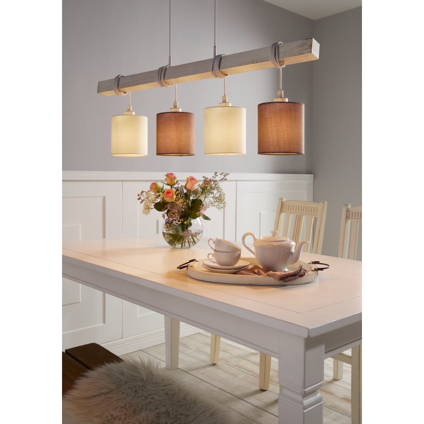 Eglo 55206 - LED-Pendelleuchte an Kabel TOWNSHEND 4xE27/60W/230V