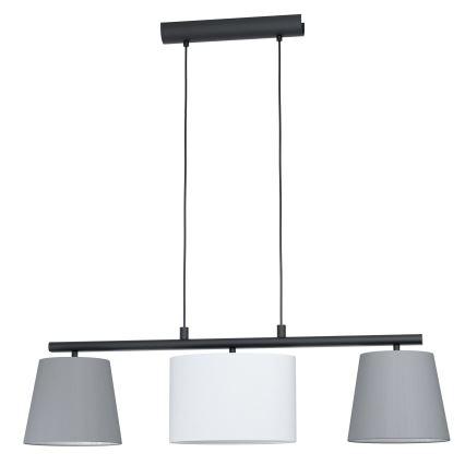 Eglo 55207 - Hängeleuchte ALMEIDA 3xE14/25W/230V grau