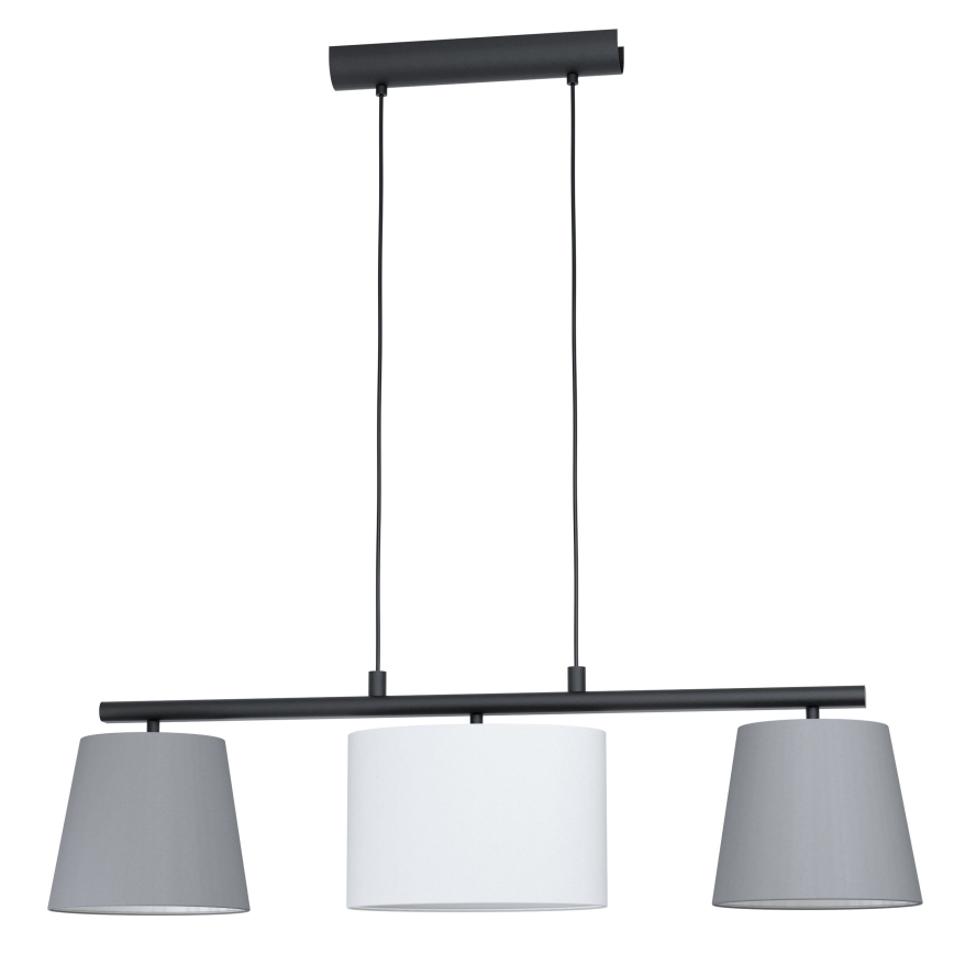 Eglo 55207 - Hängeleuchte ALMEIDA 3xE14/25W/230V grau