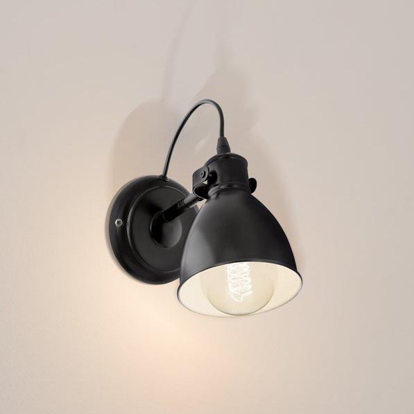Eglo 55261 - Wandleuchte PRIDDY 1xE27/40W/230V schwarz