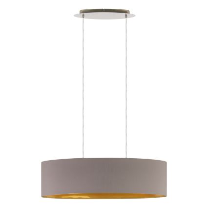 Eglo 55271 - Hängeleuchte MASERLO 2xE27/60W/230V braun