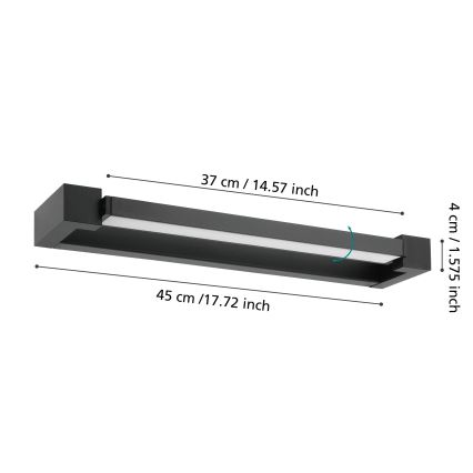 Eglo 56464 - LED-Spiegelbeleuchtung für Badezimmer GEMILIANA LED/8,9W/230V 4000K 45 cm IP44