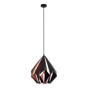 Eglo 62834 - Hängeleuchte CARLTON PRO 1xE27/60W/230V d 44 cm schwarz