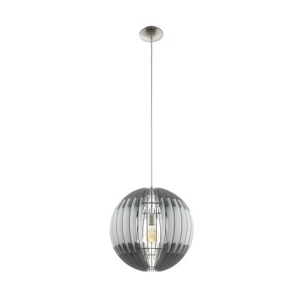 Eglo 63256 - Pendelleuchte mit Kabelaufhängung OLMERO PRO 1xE27/60W/230V Ø 40 cm grau/weiß