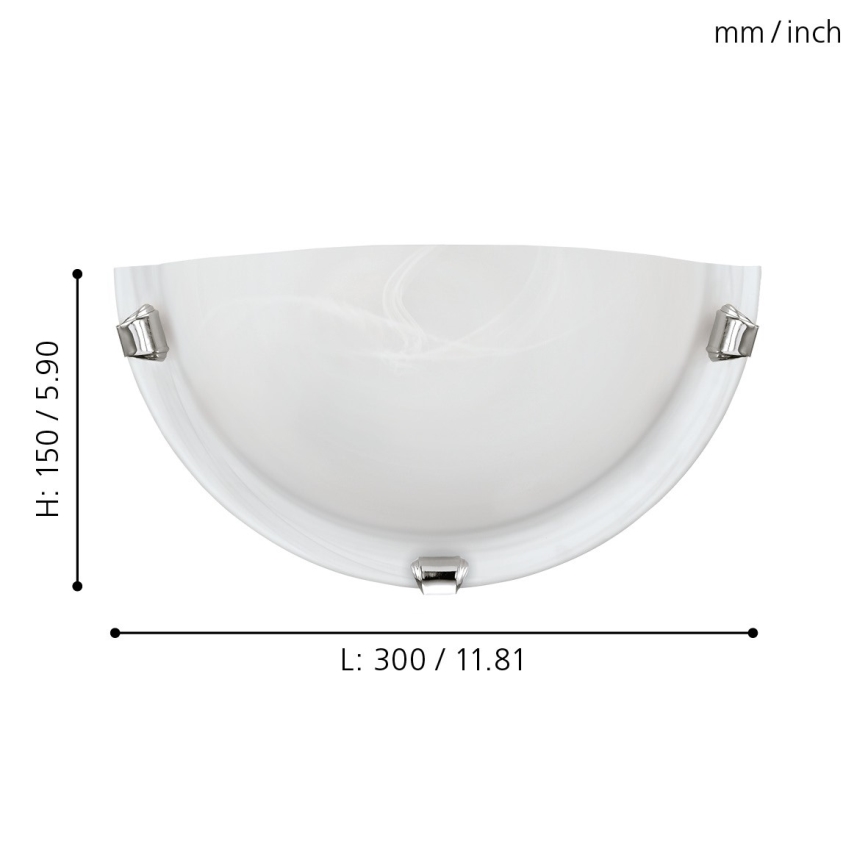 Eglo - Wandleuchte 1xE27/60W/230V Alabasterglas